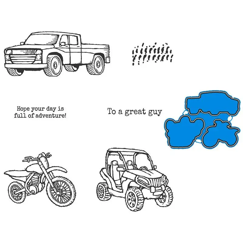 

CAR Motorbike Metal Cutting Dies and Stamps decoration scrapbook die cuts Album Paper Card Craft Embossing die cuts