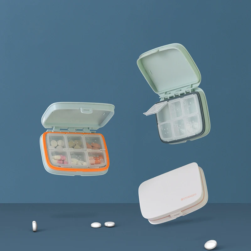 

4/6 Grid Organizer Container For Tablets Travel Pill Box Storage Box Seal Pill Box Medicine Tablet Dispenser Organizer Candy Box