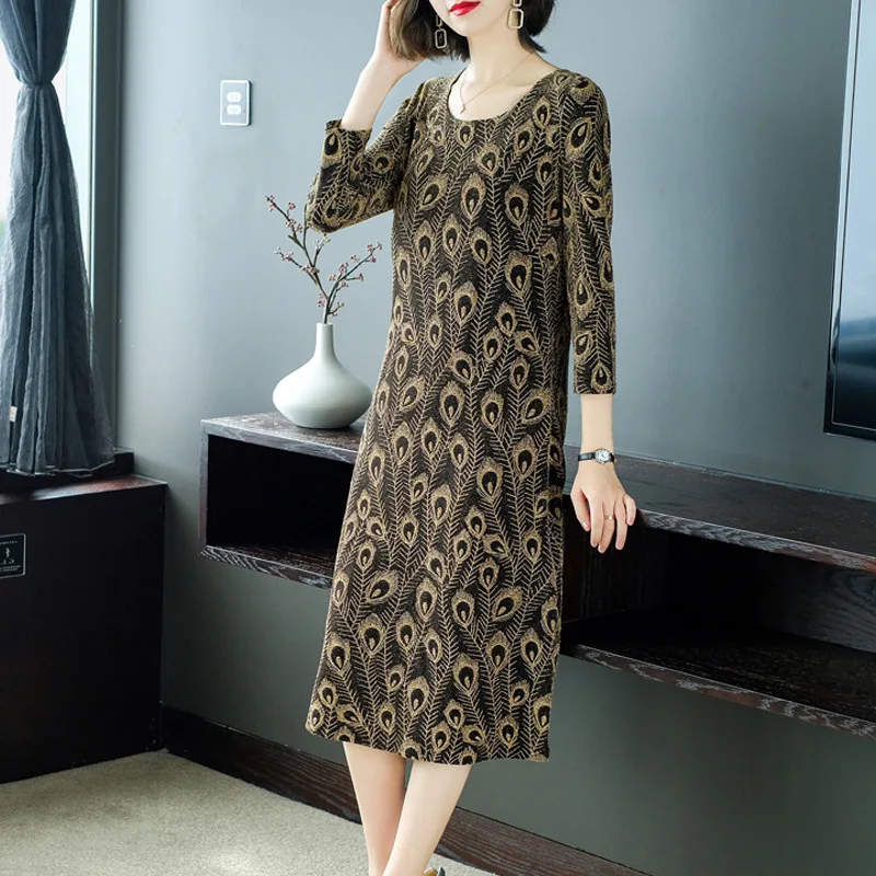 

900 Spring And Autumn Dress Mid-length Laos Beautiful Mother Skirt High-End Western Style da ma qun Children
