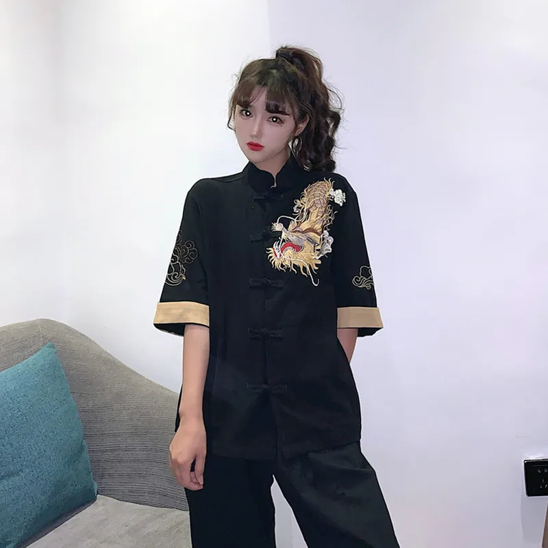 Traditional Chinese Clothing Women shirt Tang Suit Tai Chi Uniform Hanfu Kimono Cardigan Cheongsam Top Kung Fu Clothes 285