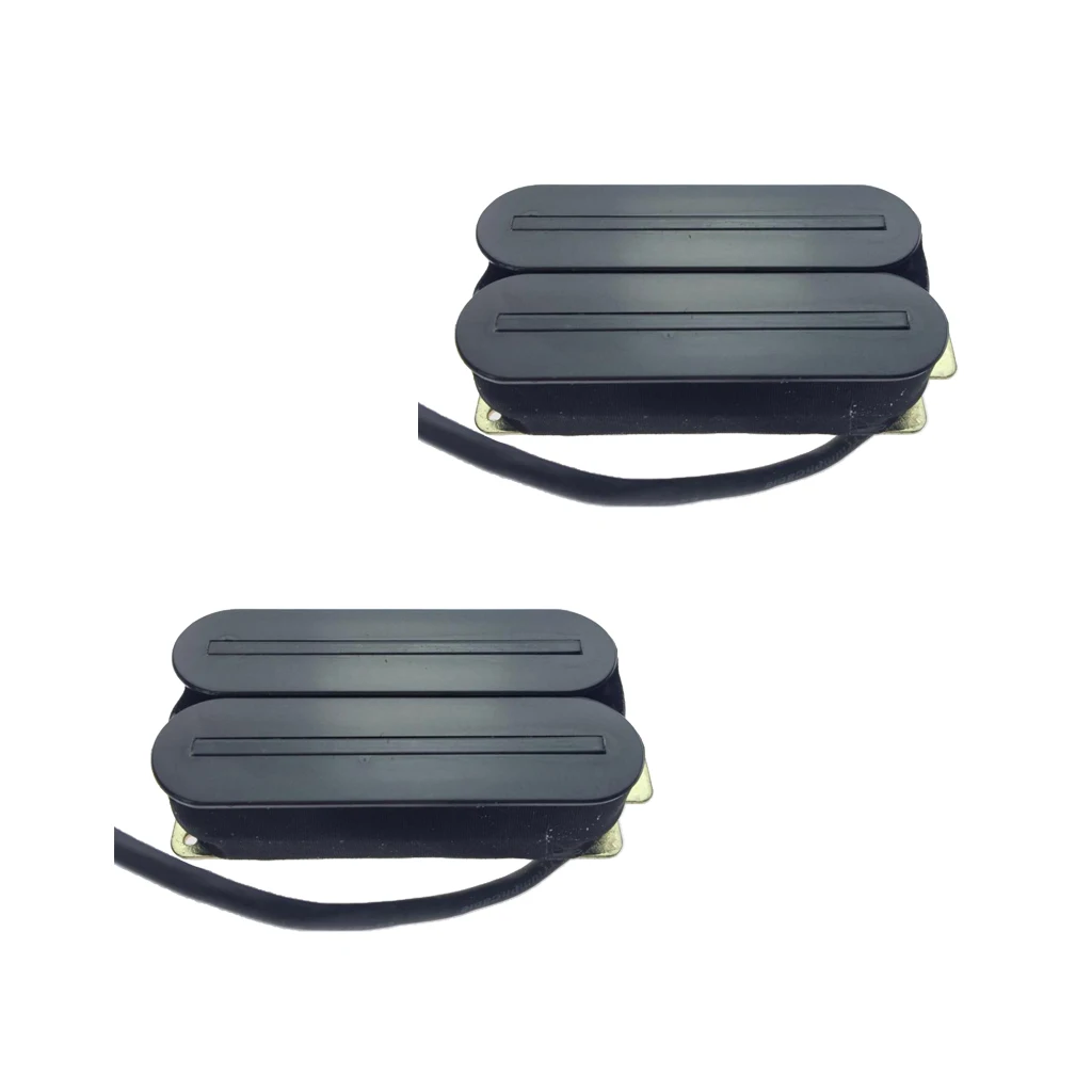 2xElectric Guitar Pickups Dual Rail Humbucker Double Coil Pickup Accessories