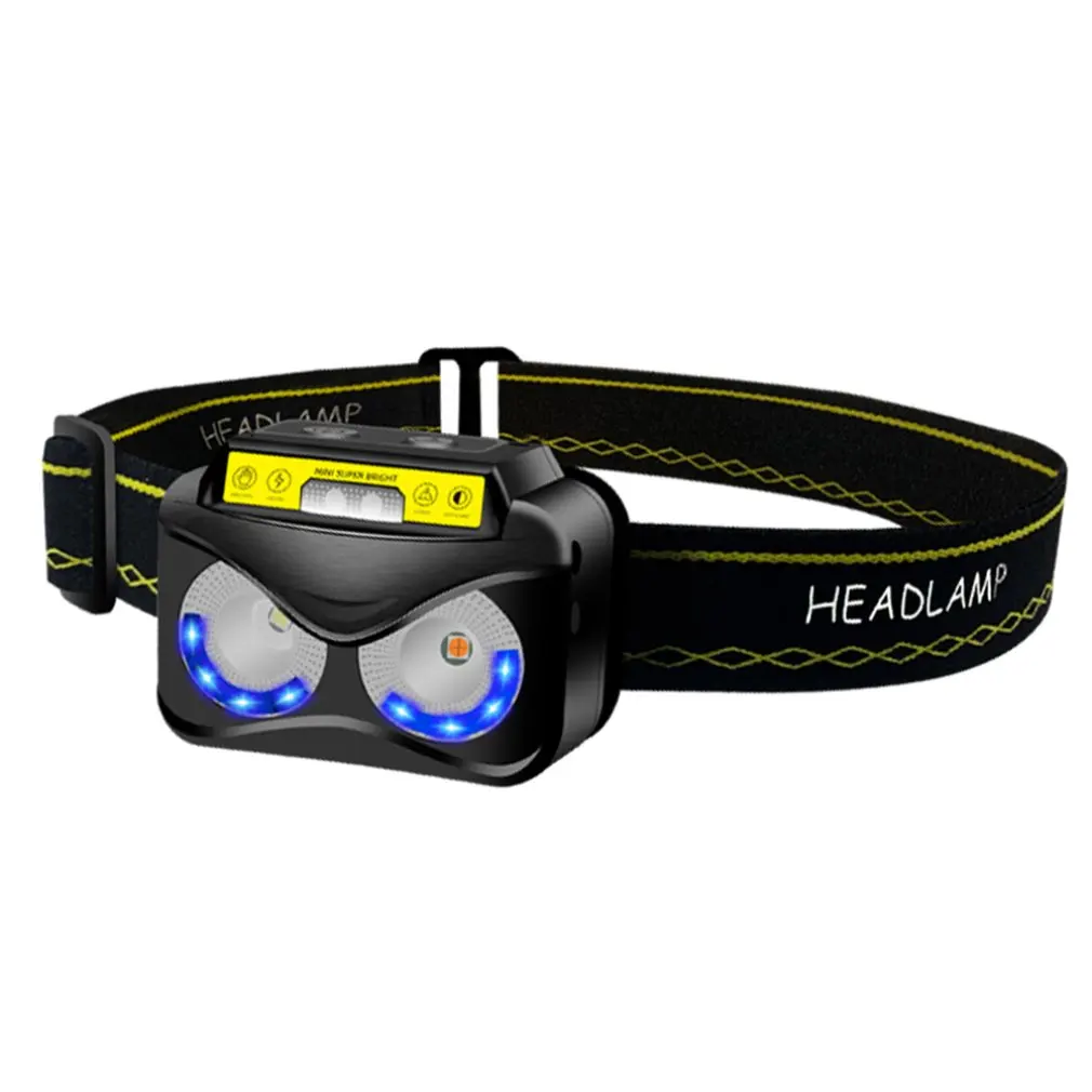 

sensor light headlight K190 power indicator reflective headband sensor switch built-in 800mAh polymer lithium battery