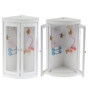 

1:12 Dollhouse Miniature Furniture Simulation White Bathroom Shower Room New 1/12 for Doll House Decoration1set Miniature