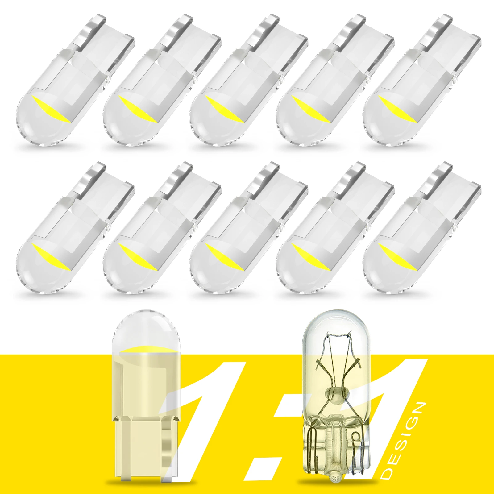 10PCS T10 LED Bulb W5W 168 501 7020 SMD LED Car Wedge Parking Light