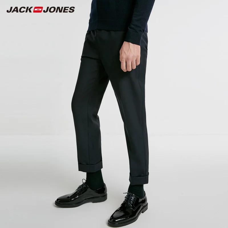 JackJones мужские Умные повседневные шерстяные брюки 218314558 - Цвет: MIDNIGHT