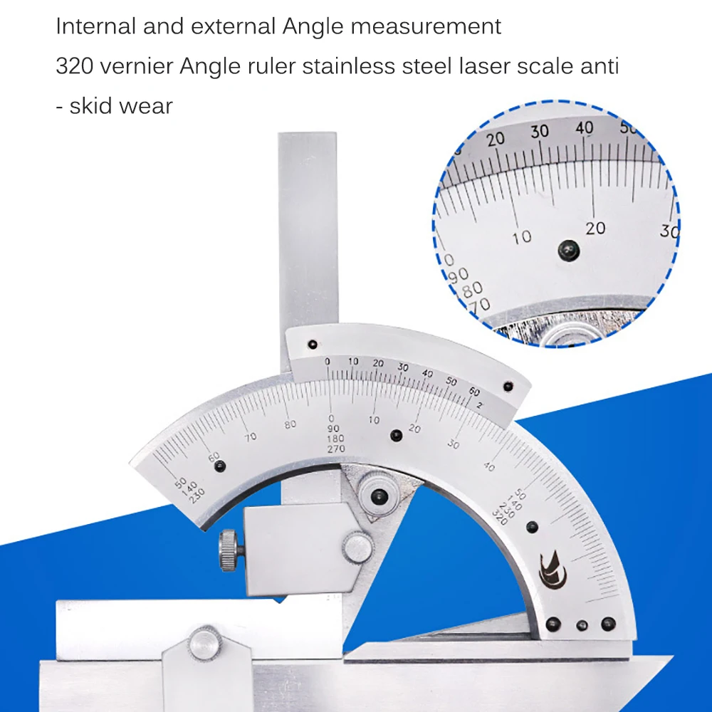 ABEDOE 0-320 градусов Универсальный конический транспортир домашний измерительный искатель Линейка Съемный угловой Калибр деревообрабатывающий измерительный инструмент