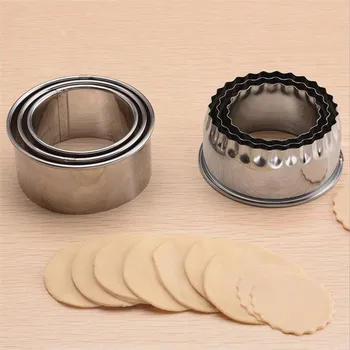 

3pcs/set 304 Stainless Steel Cutter Dumplings Mould Kitchen Maker Dumpling Skin Device dough press Pancake Tools Wrappers Molds