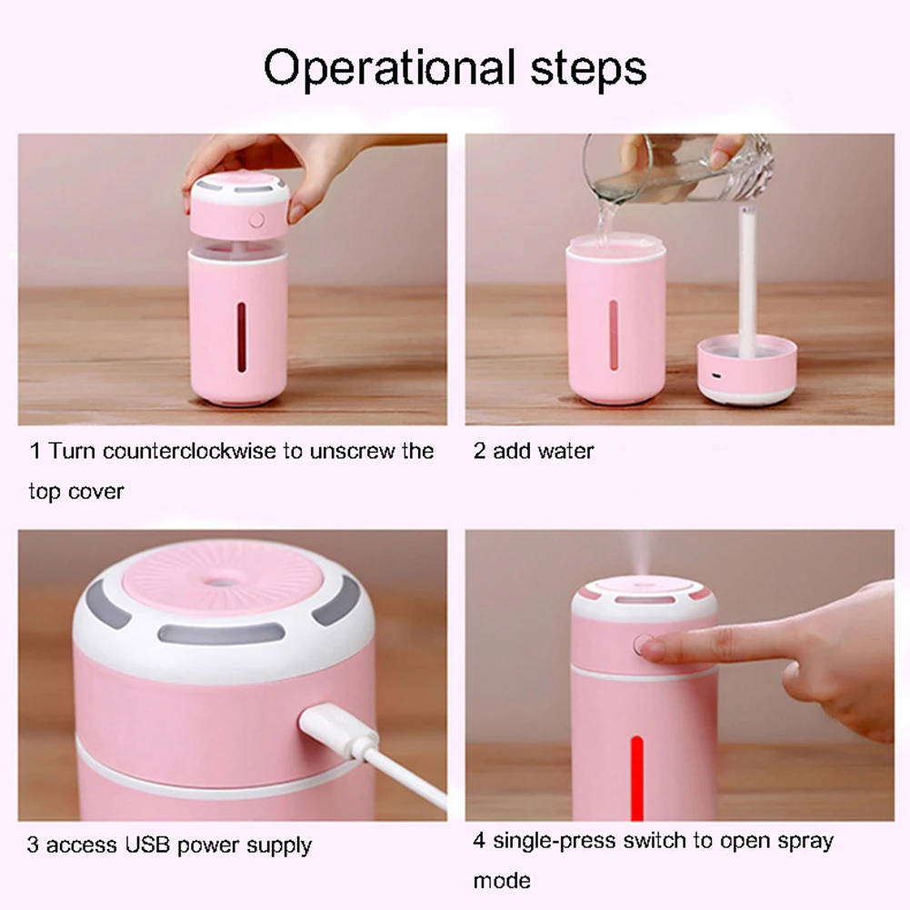 230ml Mini USB Portable Car Home LED Light Humidifier Mist Diffuser Freshener Automobile carros Interior Boutique