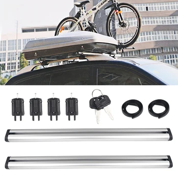 

2PCS 120/130Cm Universal Car Roof Rack Cross Bars Waterproof Auto Roof Rack Luggage Storage Support With Anti-Theft Lock