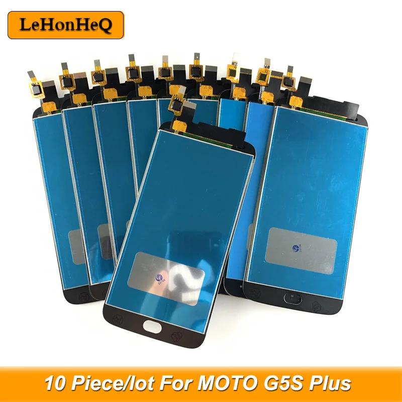 ЖК дисплей 10 шт./лот 5 дюйма для Motorola Moto G5S Plus с сенсорным экраном и дигитайзером в