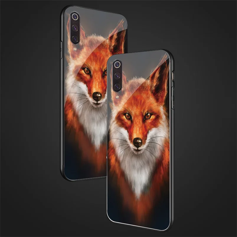 Чехол из закаленного стекла с животными для Xiaomi mi A2 6 8 SE Lite 9 9T F1 mi x 2 2s Max 3 для Red mi Note 4X5 6 7 Pro Plus 6A S2 K20 чехол