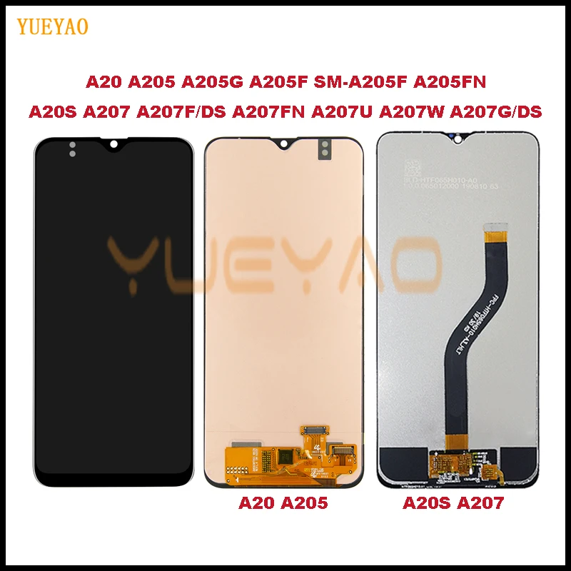 ЖК-дисплей для Samsung Galaxy A20S A207 A20 A205 сенсорный экран дигитайзер A205G A205F SM-A205F A205FN |