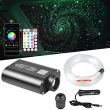 

Car Use 12W Music Activated RGBW Led Light Engine Kit RF Remote Controller/Mobile APP Smart Phone With 150-450PCS Fiber Cable