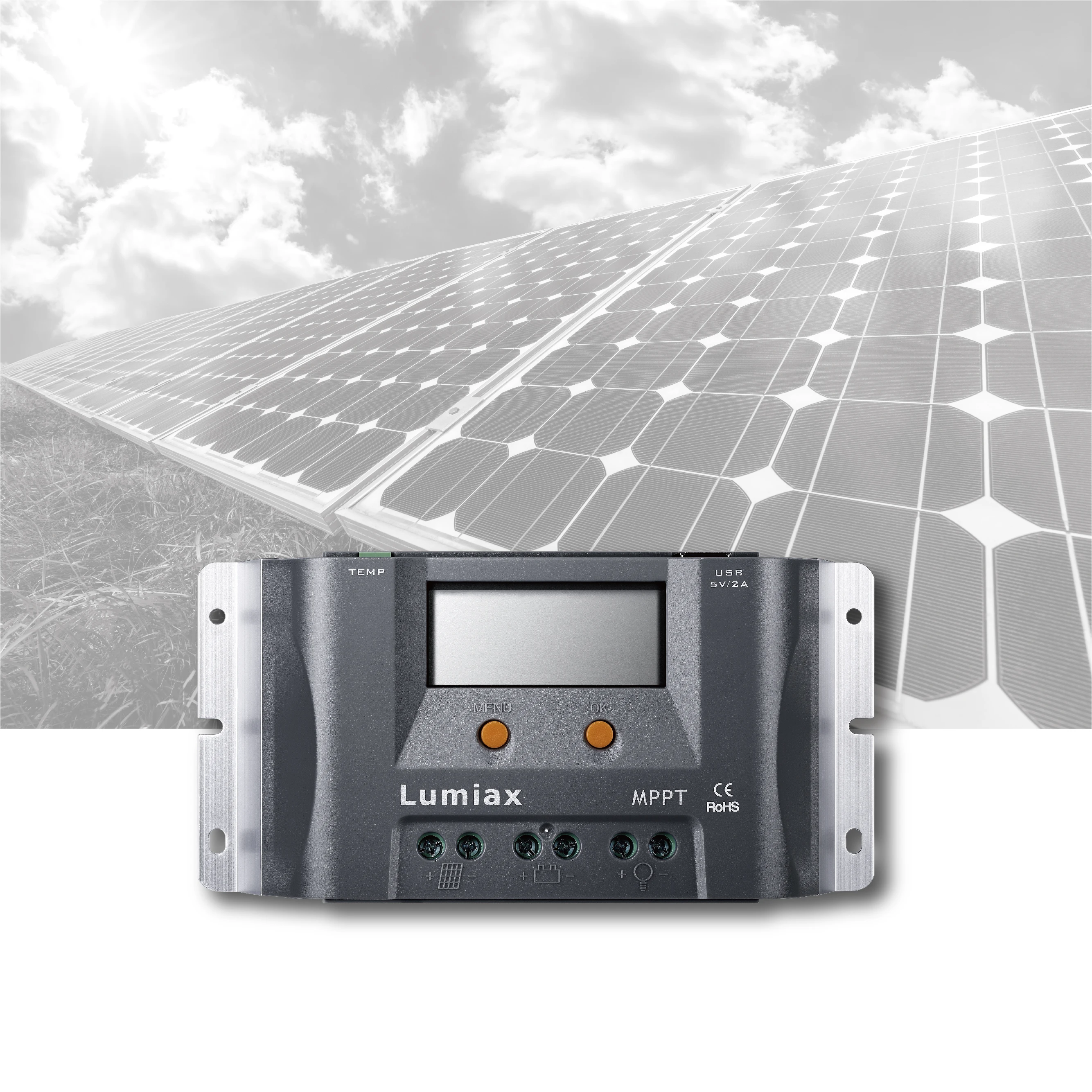 

12v 24v 10A solar system controller MPPT solar charger with usb