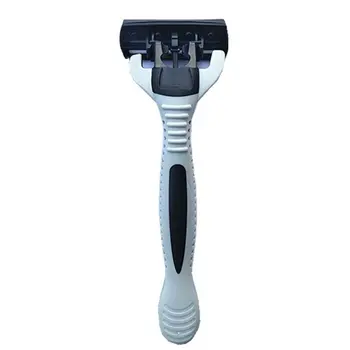 

Manual Beard Shaver Manual Hand Safety Razor 12PCS 6-Layer Blade ABS Grip Anti-slip Handle Portable Home Use