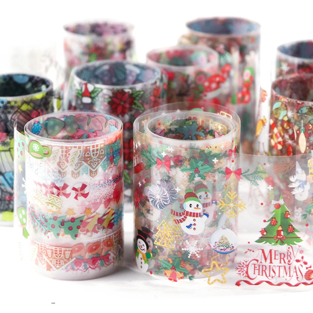 

10Pcs Christmas Halloween Series Nail Stickers Decals Snow Flower Elk Pumpkin DIY Decorations Manicure Design Gift Nail Art Foil