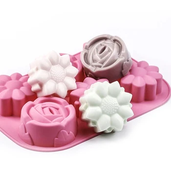 

New 3d Craft Flower Roses Silicone Molds For Soap Candle Soap Mold Form About 115g Handmade Resin Mould