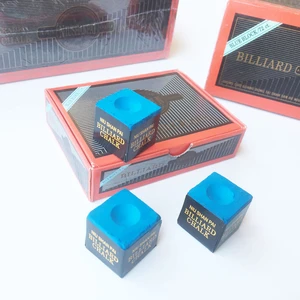 3 шт бильярдный мел для снукера, мел для бильярдного кия, масло для сухого бильярдного, не скользящий мел, настольный мел, хорошее качество, голубой - изображение