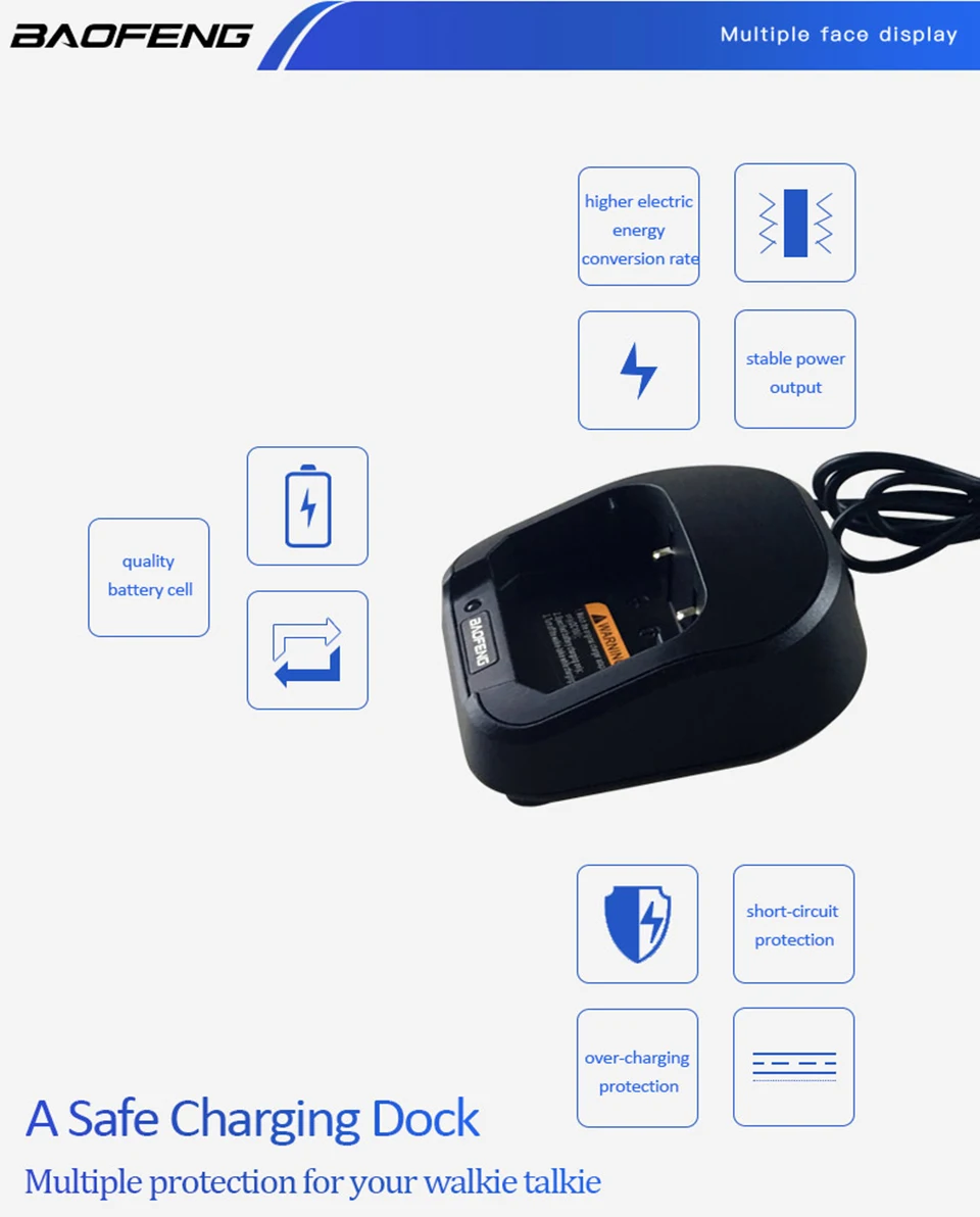 Baofeng RS-UV800 настольное зарядное устройство для UV800 части настольного литий-ионного зарядного устройства cb радио Baofeng Walkie Talkie аксессуары
