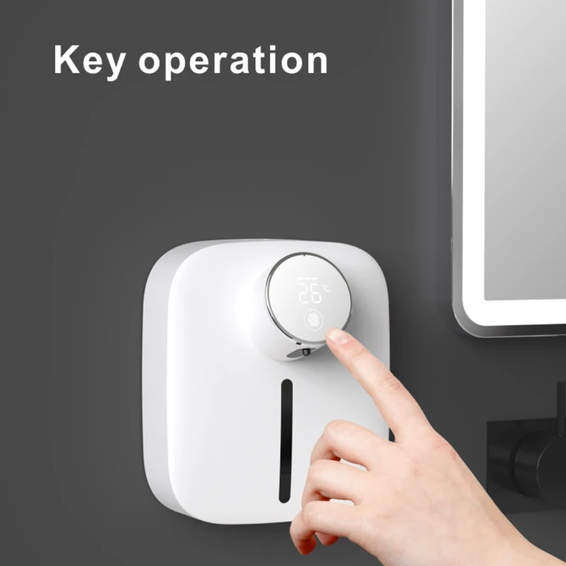 

Touchless Wall-mounted Soap Dispenser Charging Soap Bubble Automatic Liquid Bathroom Shower Hand Gel Shampoo Dispenser