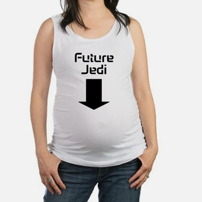 

Hot Selling Europe And America Future Jedi Arrowhead Printed Letter Large Size Maternity Vest