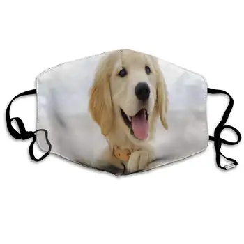 

Dustproof Washable Reusable Most Lovely Golden Retriever Puppy Mouth Cover Mask Respirator Germ Protective Warm Windproof Mask