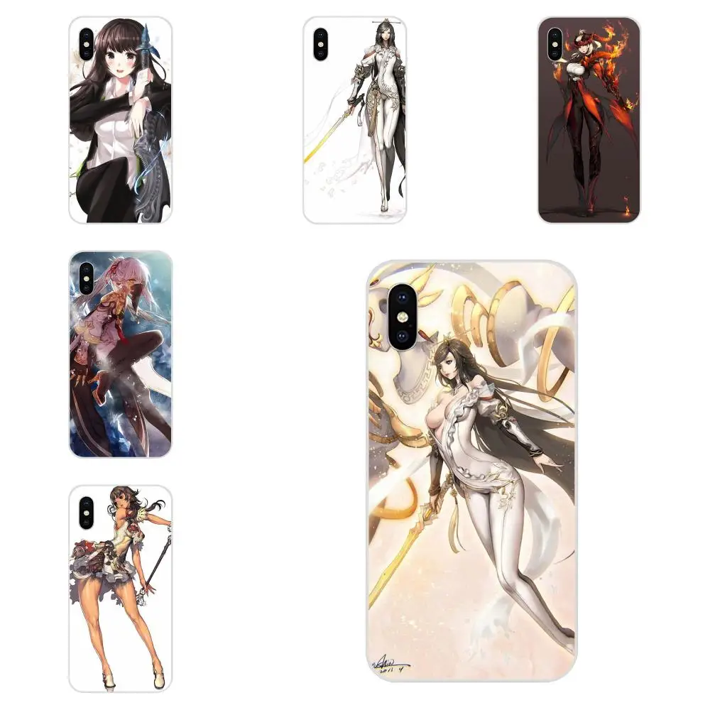 

Girl With Blade And Soul Coque Shell Transparent Shell Phone Case For Apple iPhone 4 4S 5 5C 5S SE 6 6S 7 8 Plus X XS Max XR