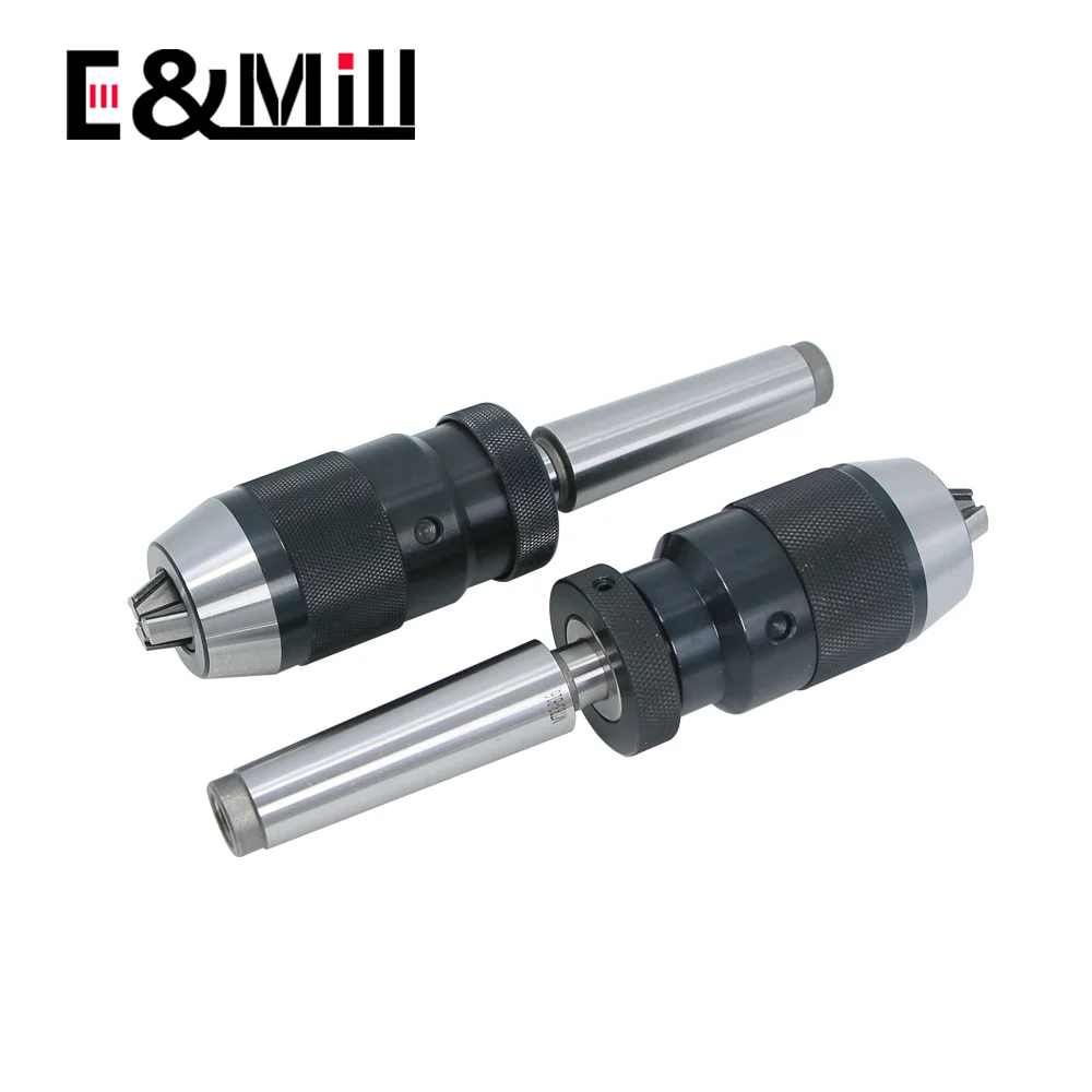 1 set Automatic B10 B12 B16 B18 B22 drill chuck Keyless drilling chuck Self Tighten Locking clamp range 0.5-6mm 1-10mm 1-13 1-16 drill chuck