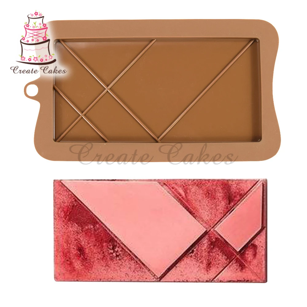 Hot Sale Rectangle Break-Apart Silicone Chocolate Mold Chocolate Bar mould