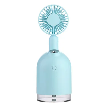 

USB mini humidifier 7-color hand-held fan air purifier cooling fan bedroom office