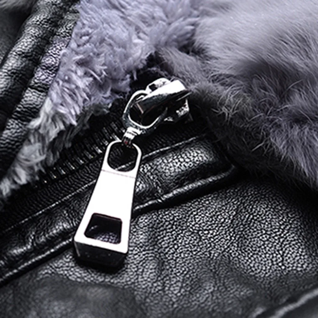 Fashion Pure Colour Long Sleeve Coat Leather Jacket Women Big Size Lapel Thick Long Sleeve Loose Coat