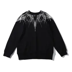 19FW толстовки для мужчин и женщин Marcelo Burlon свитшоты Lightning Уличная Повседневная одежда с вырезом лодочкой MB Marcelo Burlon белая мужская Толстовка