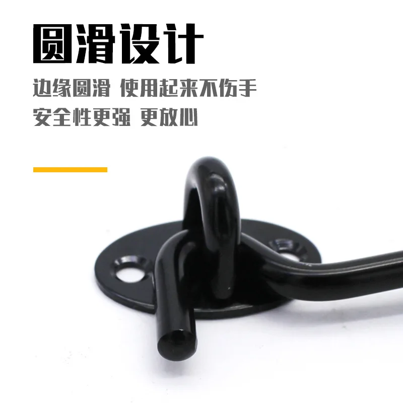 

Thick Stainless Steel Window Black And White with Pattern Wind Hook Window Hook zha gou Wind Hook Earring Door And Window a Hook