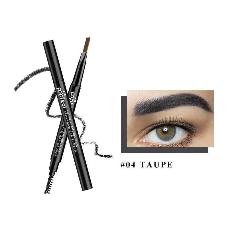 POPFEEL 5 Color Tint Makeup Auto Eyebrow Pencil Natural Eyebrows+ Waterproof Eyebrow Powder Long Lasting Eye Makeup Brow Shades