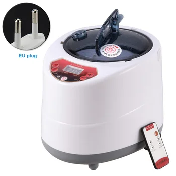 

1000W 2L Sauna Steamer For Body Detox Mist Spa Fumigation Machine With Remote Control Portable Pot Timer Display Stainless Steel