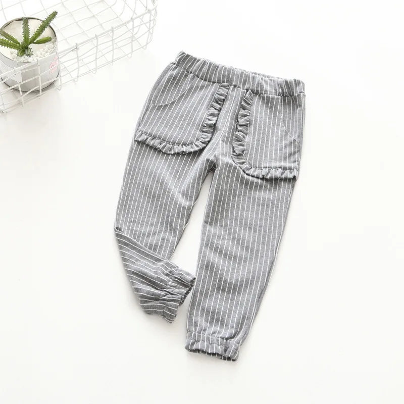 

Can Pick Code 2018 Spring And Autumn Men And Women Children Cartoon Stripes Casual Trousers Small Can Open Files