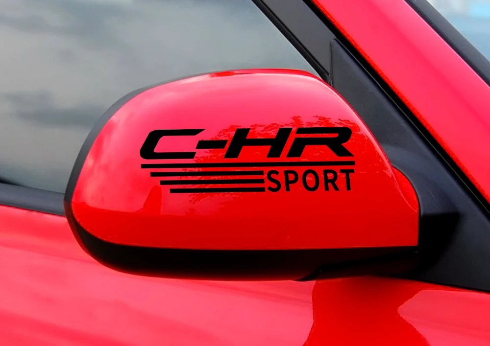 2 шт. наклейки на зеркало заднего вида для Toyota C-HR Sport Styling авто украшение Светоотражающие ПВХ наклейки виниловые автомобильные аксессуары