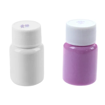 

2Pcs 20G Glow in the Dark Acrylic Luminous Paint Bright Pigment Party Decoration DIY Yellow with Green & Purple