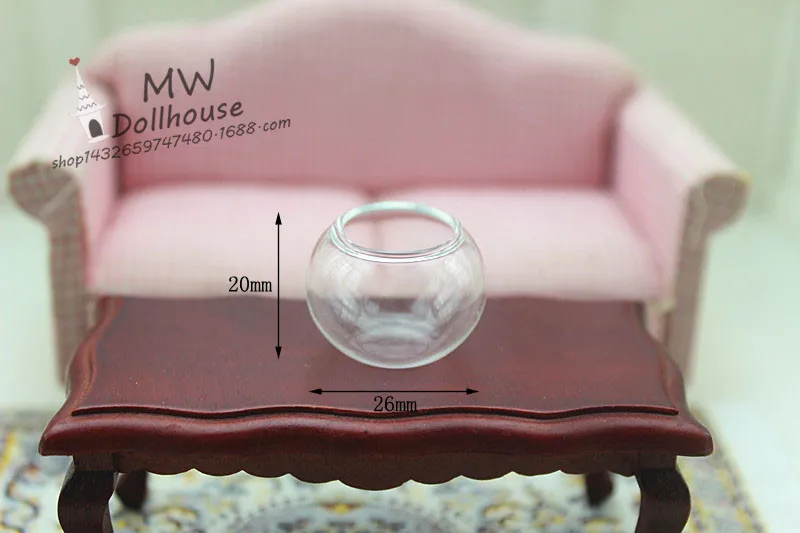 fish tank with dollhouse furniture