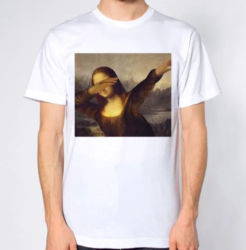 Футболка Mona Lisa Dabbing даб Дэнс Забавный Топ | Мужская одежда
