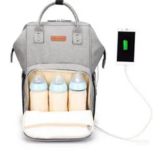 USB интерфейс сумка для подгузников подгузник сумка для детской коляски большая емкость кормящих Backpck для путешествий влажная сумка