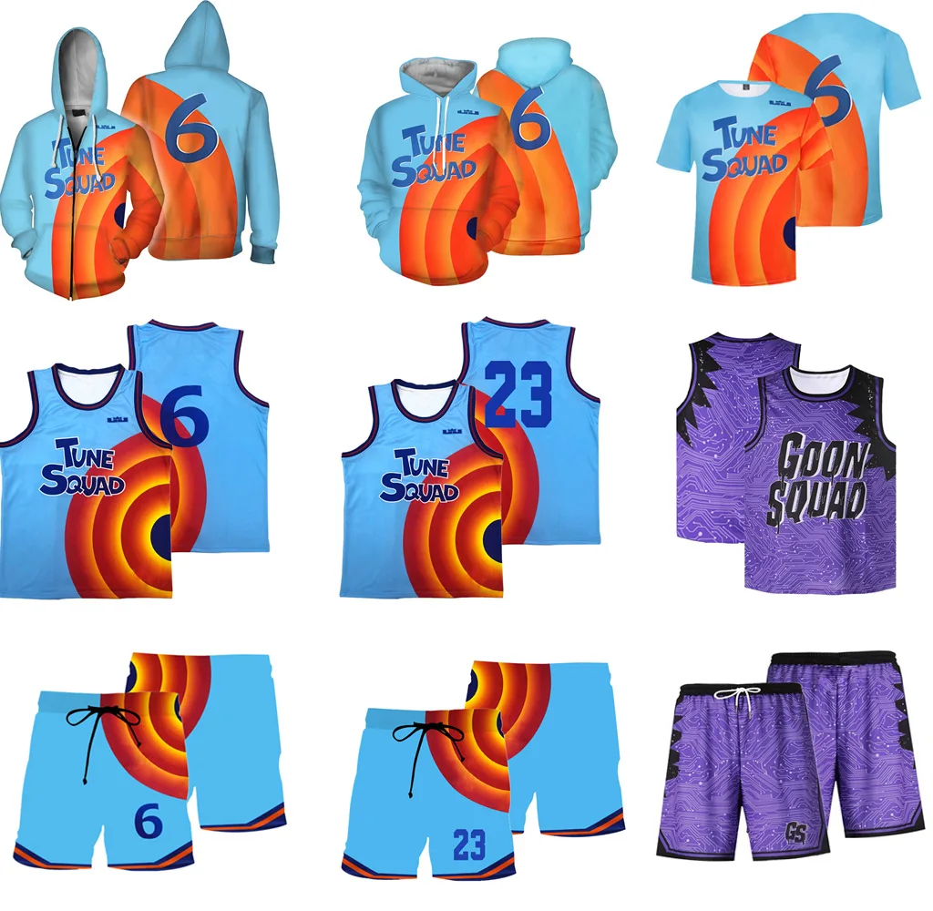 Space Jam 2 Jersey Kids Adult James #6 Cosplay Costume Tune Squad Shirt Vest Hoodie Jacket Pants Basketball New Legacy Clothes |