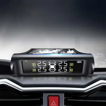 

Smart Car TPMS Tyre Pressure Monitoring System Solar Power Digital LCD Display Auto Tyre Pressure Security Alarm Systems