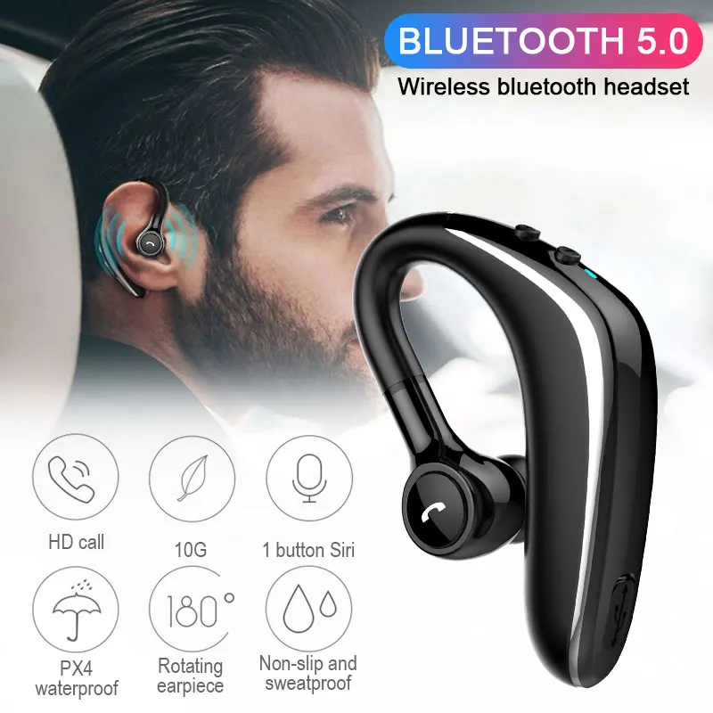 Cewaal Car Handsfree Bluetooth Earphone Headset Noise Reduction Bluetooth Earpiece in Ear Wireless Headphone Mic Earphone