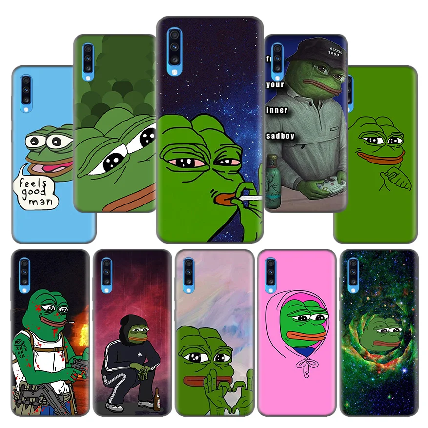 

Sad Frog Pattern Silicone Soft Case Cover Coque for Samsung Galaxy J8 J6 J6Plus J4 J4Plus 2018 Samsung Note10 Pro Fundas Capa