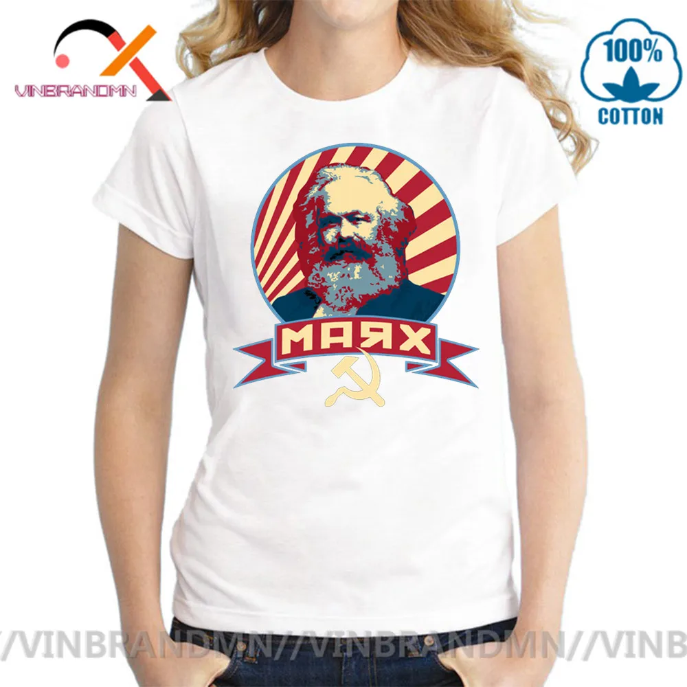 Digital Printing T shirt Rusia CCCP Marx Communism Propaganda Stalin T-shirt hombre stranger things woman Short Sleeve Tshirt | Женская