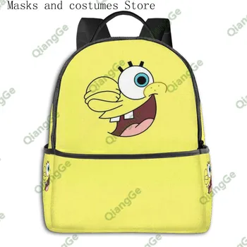 

2020 Anime Spongebob Squarepants Sports Travel Custom Backpacks Smile 3d Custom Print Backpack For Adult Kids