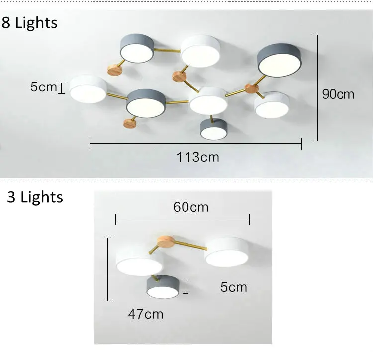 220v led sala estar lâmpada do teto