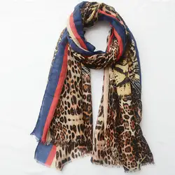 Guttavalli модная длинная шаль с бахромой женские летние леопардовые полосатые шарфы с леопардовым принтом солнцезащитный шеврон Приморский