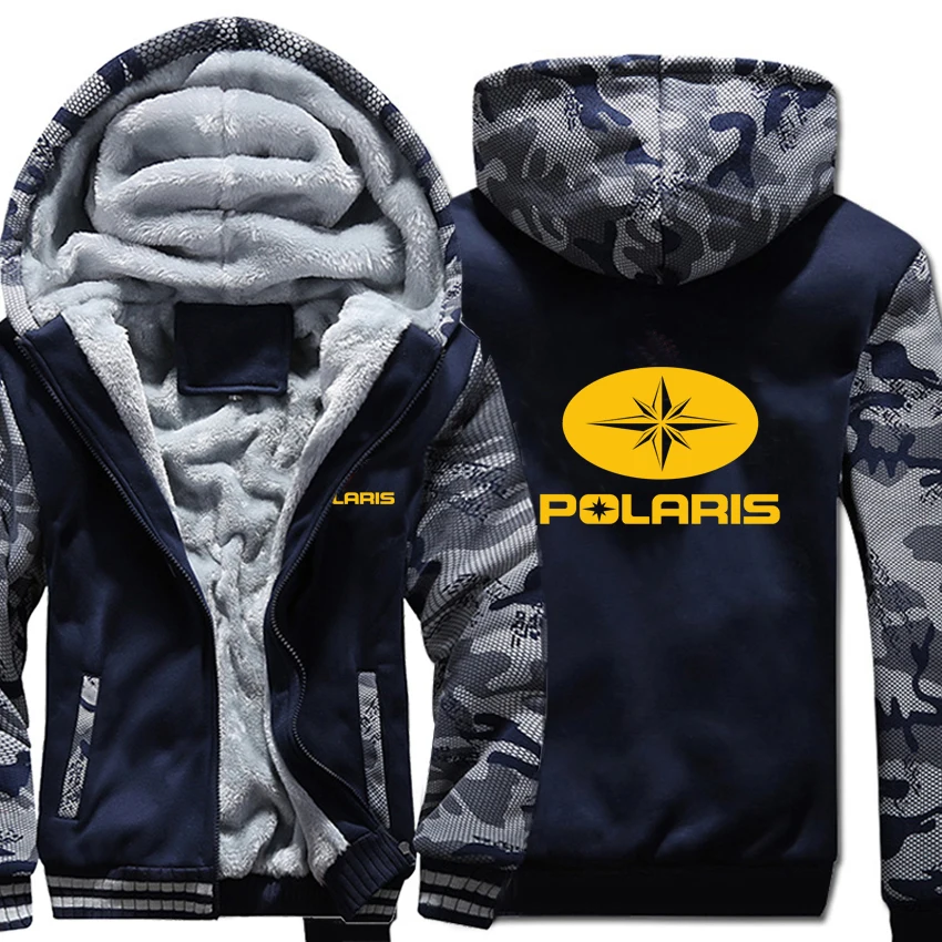 Polaris толстовки Зимний камуфляжный чехол куртка мужская шерстяная подкладка флис Polaris толстовки